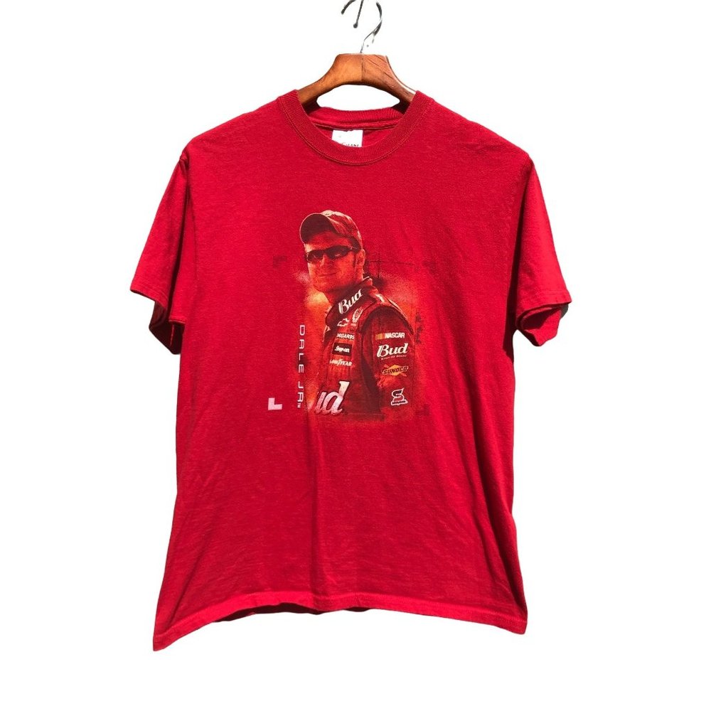 NASCAR Dale Earnhardt Jr Graphic Mens Budweiser  Tee  Chase Medium T-Shirt Fathe